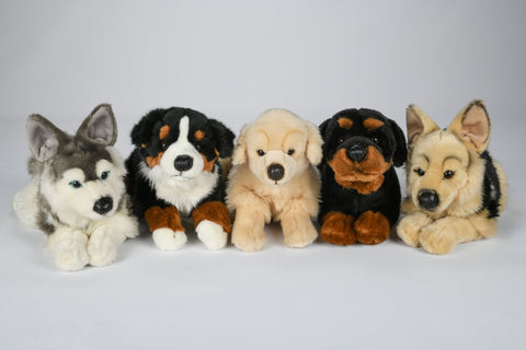 Uni-Toys Rottweiler Hund, liggende 30 cm (32235A), Eco-Friendly