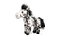 Uni-Toys Hest Bamse, stående 30 cm, sort/hvid (PF0301S), Eco-Friendly