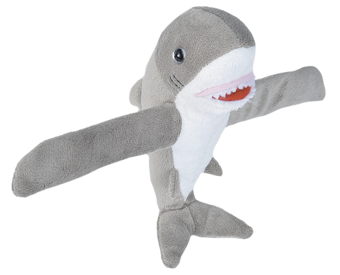 Wild Republic Haj bamse med snap armbånd - Huggers White Shark 20 cm