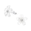 Blomster ørestikker med krystaller i sølv 925 (hvid) A4S34941
