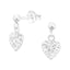 Hængende Hjerter med krystaller ørestikker i sølv 925 A4S41027