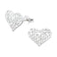 Hjerter ørestikker med krystaller i sølv 925 A4S5220