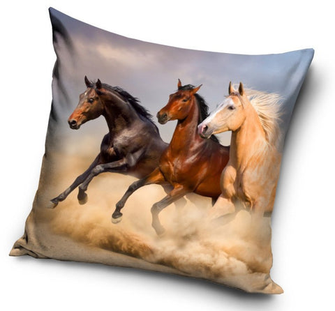Dekorativt Pudebetræk 40x40 cm - Heste (CBX191323PNL)