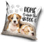 Dekorativt Pudebetræk 40x40 cm - Hunde "Home is where the dog is" (CBX195006DOG)