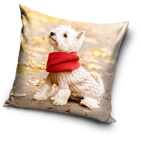 Dekorativt Pudebetræk 40x40 cm - West Highland White Terrier hund (CBX201043PNL)