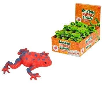 FUMFINGS Stretchy Reptile Beanies - Rød Frø 13 cm