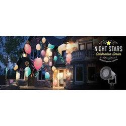 Night Stars Celebration Series Motion Projection Lightning - LED lampe med 6 mønstre 12 W