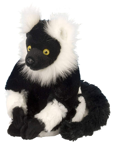 Wild Republic Lille Lemur Bamse Sort og Hvid 20 cm