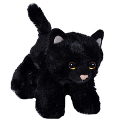 Wild Republic Lille Sort Kat - Hug'ems Black Cat 18 cm