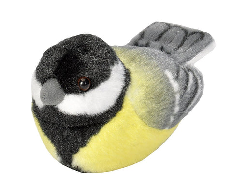Wild Republic Musvit Fugl Bamse med realistiske fugle lyde - RSPB II Great Tit