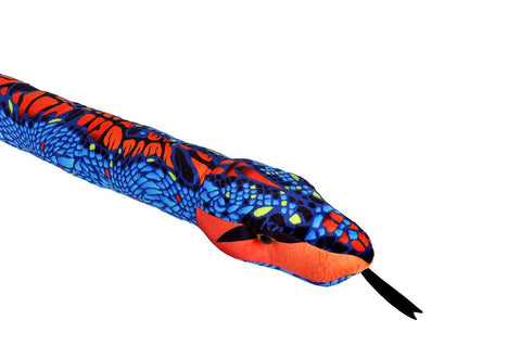 Wild Republic Slange Bamse Blå / Orange 137 cm