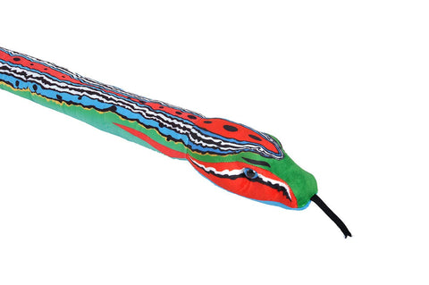 Wild Republic Slange Bamse Grøn, Blå og Rød 137 cm