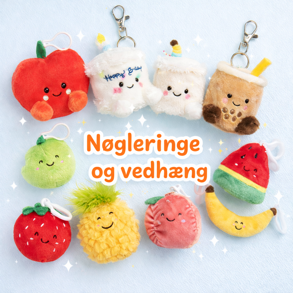 Plys nøgleringe og vedhæng