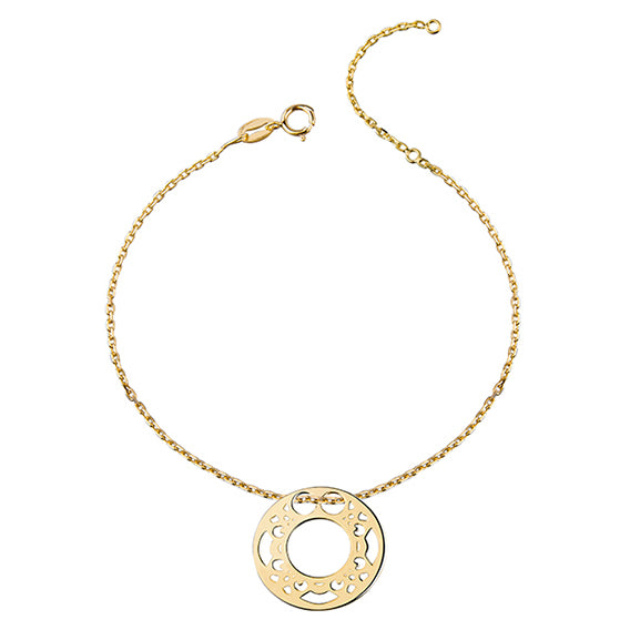 Sølv (925) armbånd "openwork" cirkel 17-20 cm, justerbar (flere varianter) Sekundært billede