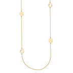 forgyldt halskæde med cirkler 