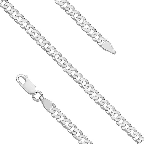 Sølv (925) "diamond-cut" armbånd ekstra fladt Ø 120, 20-21cm (flere varianter)