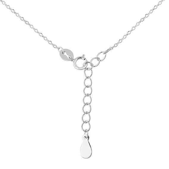 Sølv (925) rhodineret halskæde med zirkoner 42-45 cm (11461) Sekundært billede