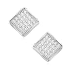 firkantede øreringe sølv