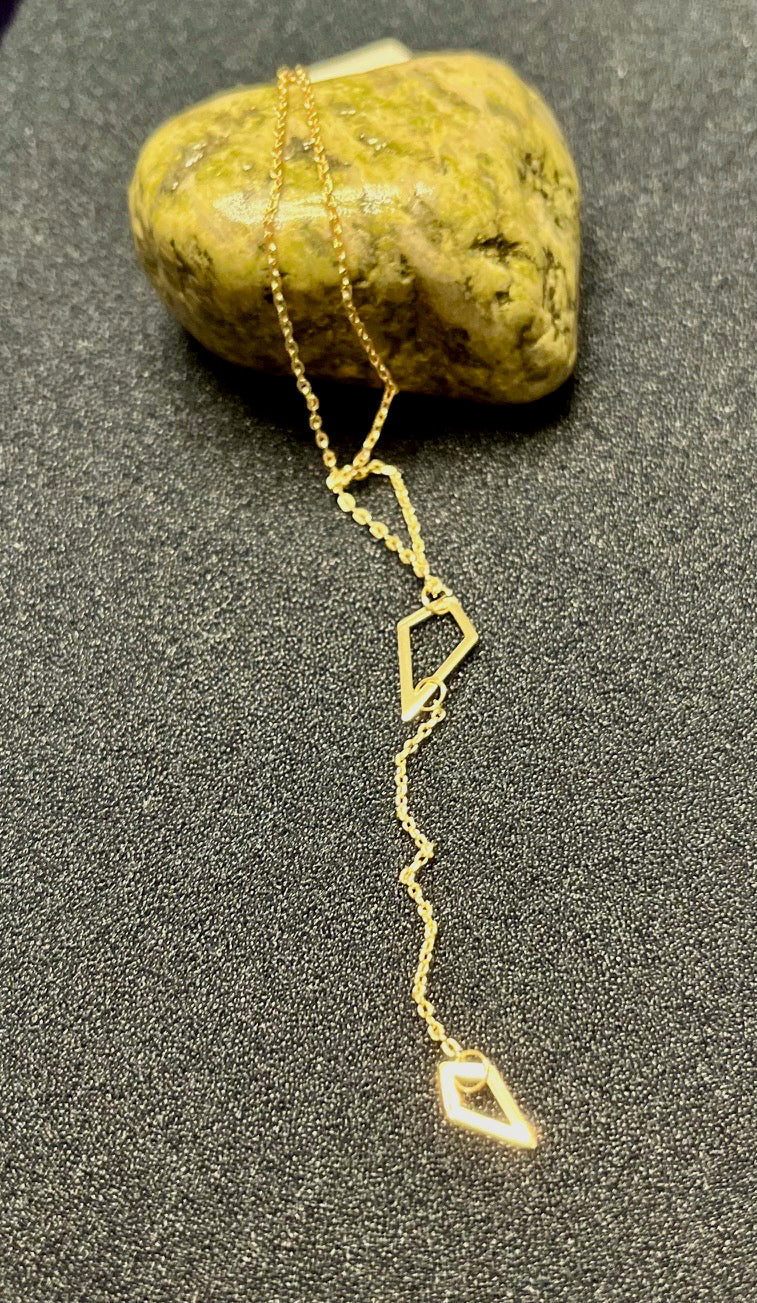 Smuk halskæde i forgyldt sølv 42-45 cm, justerbar (11810) Sekundært billede