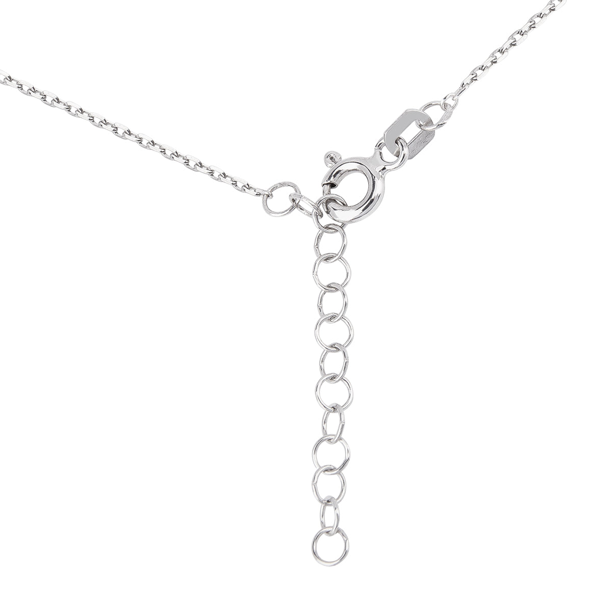 Halskæde med hjerte i sølv 42-45 cm, justerbar (11914) Sekundært billede