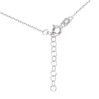 Halskæde med hjerte i sølv 42-45 cm, justerbar (11914)