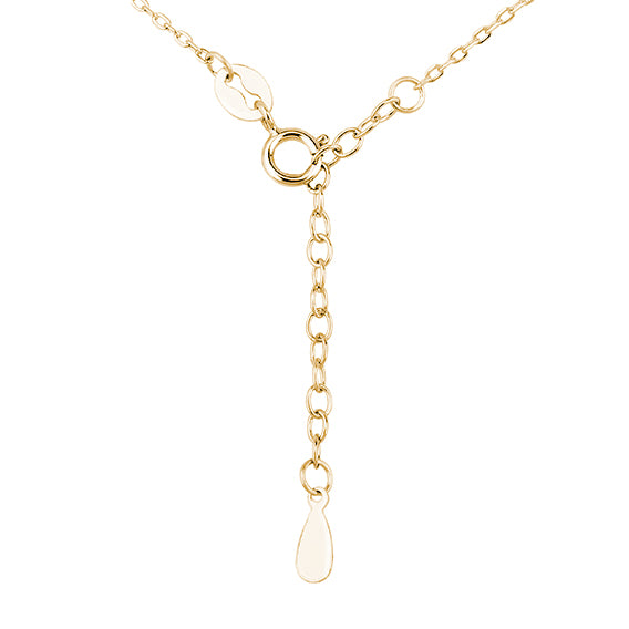 Halskæde cirkel med zirkoner 42-45cm, justerbar - forgyldt sølv (11939) Sekundært billede