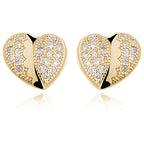 Forgyldte hjerte øreringe 