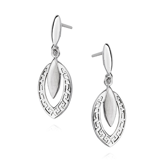 Sølv øreringe græsk mønster Hovedbillede
