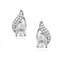 Sølv øreringe med hvide zirkoner