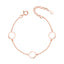 rosa forgyldt armbånd med cirkler