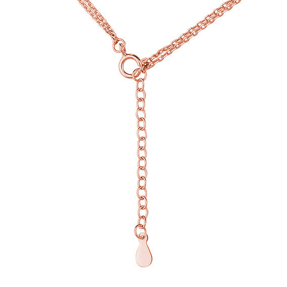 Rosa forgyldt halskæde 