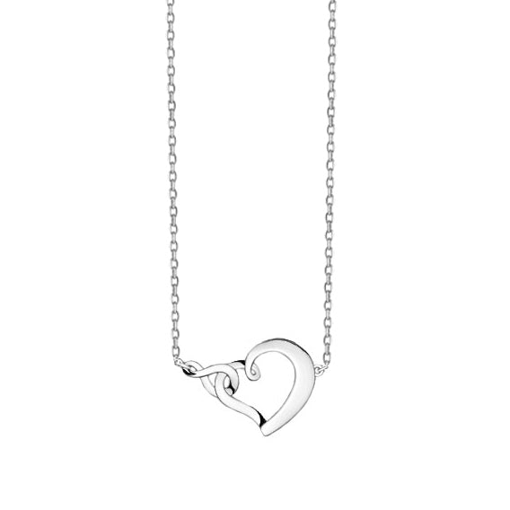 sølv halskæde hjerte