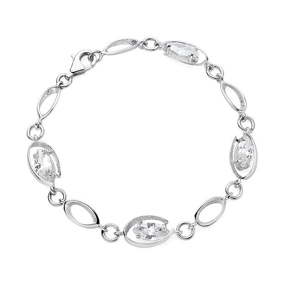 armbånd i sølv zirkoner