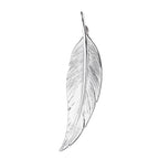 sølv elegant vedhæng fjer 