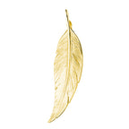 Forgyldt sølv elegant vedhæng fjer 