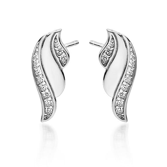 sølv vinger ørestikker