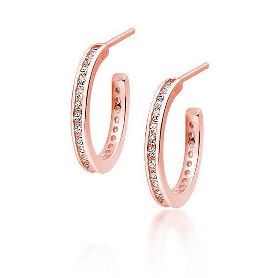 rosa guld Åbne creoler