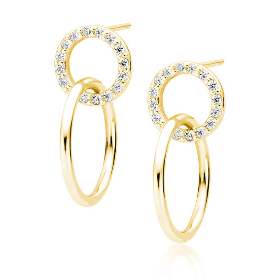 forgyldte cirkler øreringe