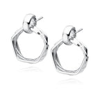 femkantede ørestikker i sølv