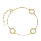Forgyldt armbånd cirkler