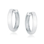 Højpolerede creoler i sølv 