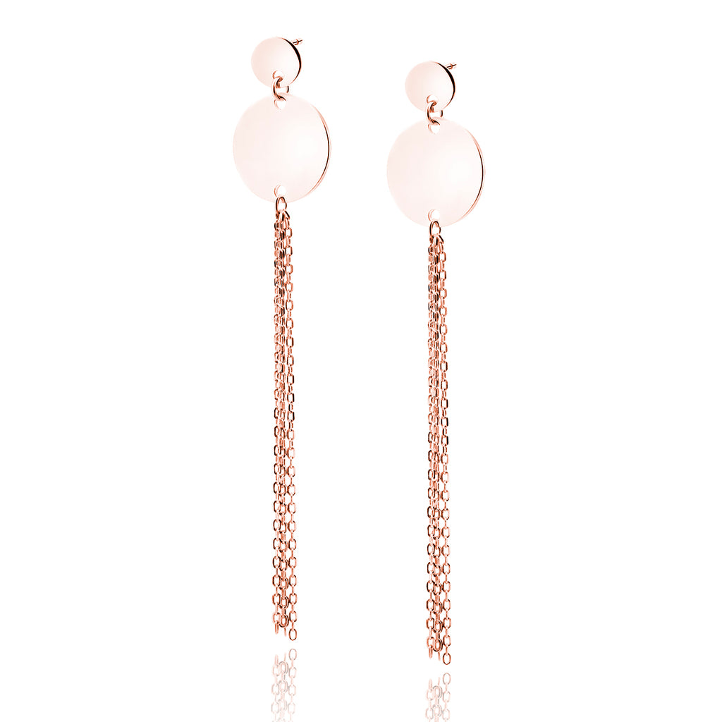 Sølv (925) kæderøreringe med cirkler (flere varianter)