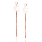 Sølv (925) kæderøreringe med cirkler (flere varianter)