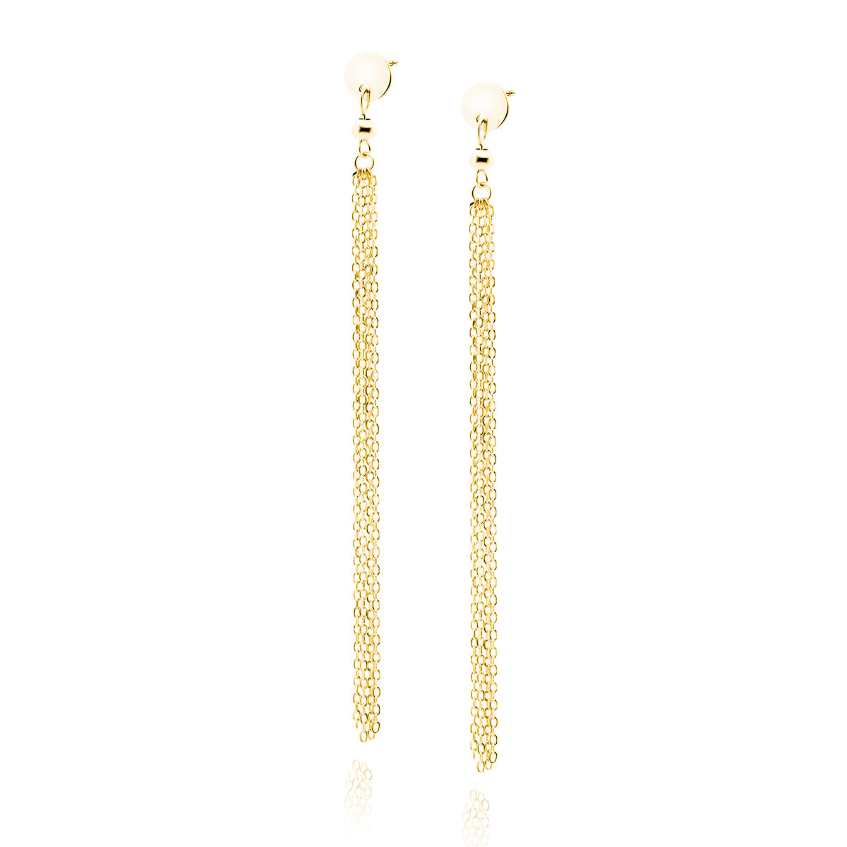 Sølv (925) Kæderøreringe med små cirkler (flere varianter)