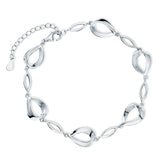Sølv (925) smukt klassisk armbånd 16-19 cm, justerbar (13812)