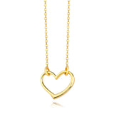 forgyldt halskæde hjerte