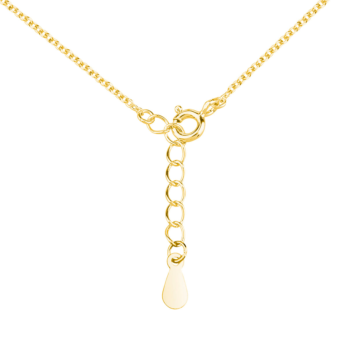 Forgyldt choker halskæde med hjerte 35-38 cm, justerbar (14155) Sekundært billede