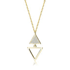 Guldbelagt halskæde trekant