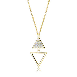 Guldbelagt halskæde trekant
