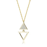 Guldbelagt halskæde trekant